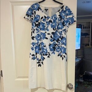 Talbots Blue Floral Midi Dress